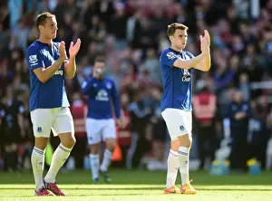 Framed Print : Everton's Unified Victory: Coleman and Jagielka Salute the Faithful (West Ham United vs Everton) Framed Print : Everton's Unified Victory: Coleman and Jagielka Salute the Faithful (West Ham United vs Everton)