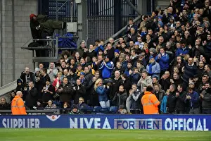 01 January 2012, West Bromwich Albion V Everton Prints: Everton's Unwavering Sea of Blues: A Passionate Display at The Hawthorns (Everton vs)