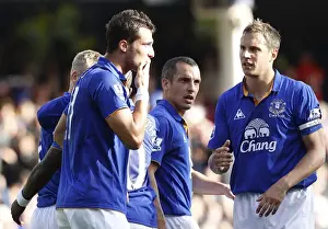 17 September 2011 Everton V Wigan Athletic Prints: Everton's Vellios Scores His Second Goal: Everton 2-0 Wigan Athletic (September 17)