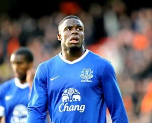 Images Dated 19th July 2012: Everton's Victor Anichebe in Action at Tannadice Park: Pre-Season Friendly Against Dundee United