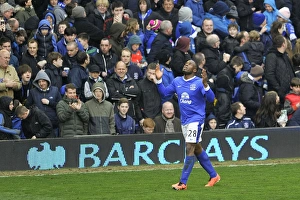 Everton 2 V Queens Park Rangers 0 : Goodison Park : 13-04-2013 Prints: Everton's Victor Anichebe: Double Delight as He Scores Second Goal Against QPR (13-04-2013)