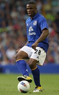 05 August 2011 Everton v Villarreal Collection: Everton's Victor Anichebe at Home: Everton FC vs Villarreal (August 2011)