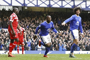Everton 2 V Queens Park Rangers 0 : Goodison Park : 13-04-2013 Prints: Everton's Victor Anichebe