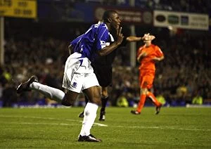 Images Dated 24th October 2006: Everton's Victor Anichebe Nets His Fourth Goal Against Luton Town at Goodison Park (2006)