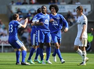Images Dated 22nd September 2012: Everton's Victor Anichebe Scores Thrilling Goal, Secures 3-0 Win Over Swansea City (September 22)