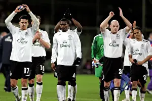 Everton's Victory Celebration: Everton FC vs Fiorentina, UEFA Cup Fourth Round First Leg