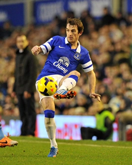 Everton 2 V Aston Villa 1 : Goodison Park : 01-02-2014 Prints: Everton's Victory: Leighton Baines Shines in Everton 2-1 Over Aston Villa (01-02-2014)