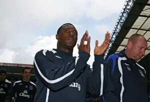 Birmingham V Everton Prints: Everton's Yakubu Celebrates with Fans after Securing Victory over Birmingham (07/08)