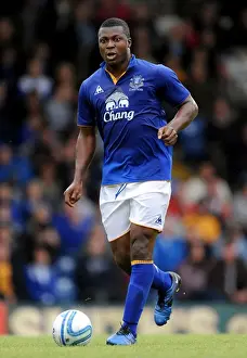 Framed Print : Everton's Yakubu: Ready for Action in Pre-Season Friendly against Bury (15 July 2011)