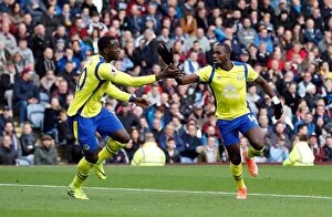 Images Dated 22nd October 2016: Everton's Yannick Bolasie and Romelu Lukaku Celebrate First Goal vs. Burnley at Turf Moor