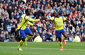 Soccer Football Prints: Everton's Yannick Bolasie and Romelu Lukaku Celebrate First Goal vs