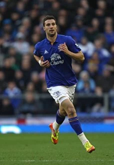 Images Dated 18th February 2012: FA Cup Fifth Round: Everton's Apostolos Vellios Scores at Goodison Park Against Blackpool