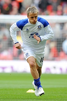 FA Cup - Semi Final - Liverpool V Everton - 14 April 2012 Prints: FA Cup Semi-Final: Phil Neville Leads Everton Against Liverpool at Wembley Stadium (April 14)