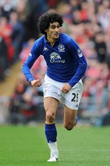Images Dated 14th April 2012: FA Cup Semi-Final Showdown: Marouane Fellaini and Everton Battle Liverpool at Wembley Stadium