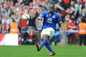 FA Cup - Semi Final - Liverpool V Everton - 14 April 2012 Prints: FA Cup Semi-Final Showdown: Sylvain Distin Leads Everton Against Liverpool at Wembley Stadium