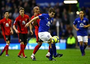 Images Dated 7th January 2012: FA Cup Showdown: Seamus Coleman vs. Kyle Patterson - Everton vs. Tamworth at Goodison Park