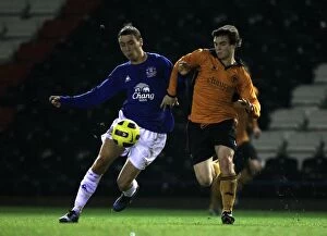 Images Dated 12th January 2011: FA Youth Cup: Everton's Thomas Donegan vs. Wolverhampton Wanderers Jack Price - A Showdown at