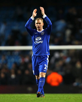 Manchester City 1 V Everton 1 : Etihad Stadium : 01-12-2012 Prints: Farewell Tony Hibbert: A Bittersweet Applause at Etihad Stadium (Manchester City vs)