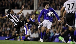 Everton 2 V Newcastle United 2 : Goodison Park : 17-09-2012 Prints: Fellaini Overcomes Gutierrez: Everton vs