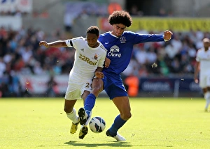 Swansea City 0 V Everton 3 : Liberty Stadium : 22-09-2012 Prints: Fellaini's Battle: Everton's 3-0 Victory over Swansea City (September 22, 2012)
