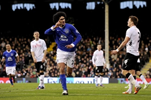 Fulham 2 V Everton 2 : Craven Cottage : 03-11-2012 Prints: Fellaini's Dramatic Equalizer: Everton rescues a Point at Fulham (November 3, 2012)
