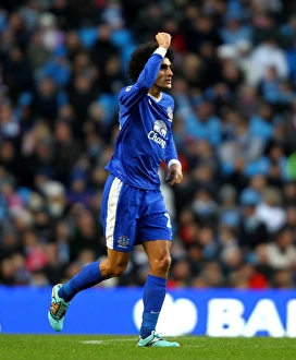 Manchester City 1 V Everton 1 : Etihad Stadium : 01-12-2012 Prints: Fellaini's Strike: Thrilling 1-1 Draw - Manchester City vs. Everton (December 1, 2012)