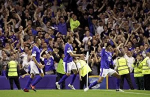 Everton 1 v Manchester United 0 : Goodison Park: 20-08-2012 Collection: Fellaini's Stunner: Everton's Historic 1-0 Victory Over Manchester United (2012)