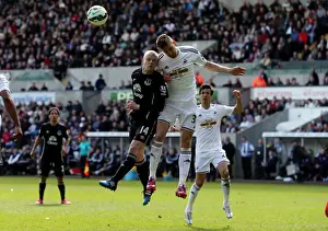 Fernandez vs. Naismith: A Battle of Determination in the Everton vs. Swansea City Premier League Clash at Liberty Stadium