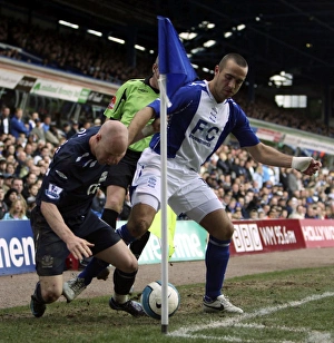 Birmingham V Everton Prints: A Fierce Rivalry Unfolds: Andrew Johnson vs