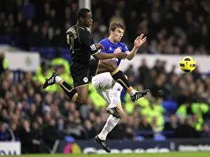 11 December 2010 Everton V Wigan Athletic Prints: Figueroa vs. Coleman: A Battle for Supremacy at Goodison Park - Everton vs