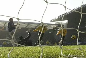 Everton v Arsenal Collection: The First Goal is Scored