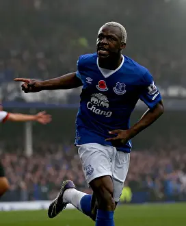 Everton V Sunderland - Goodison Park Prints: Five-Goal Frenzy: Arouna Kone's Epic Performance Against Sunderland (Everton vs Sunderland)