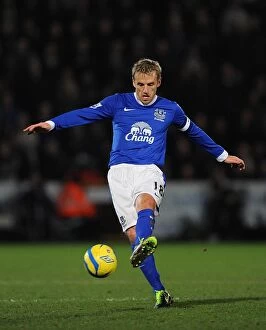 Images Dated 7th January 2013: Five-Goal Phil: Neville's Unforgettable Night as Everton Crush Cheltenham Town in FA Cup
