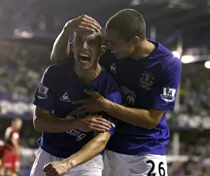 Carling Cup Prints: Five-Star Everton: Osman and Rodwell's Carling Cup Goal Celebration (25 August 2010)