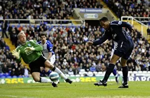 Football - Birmingham City v Everton Barclays Premier League - St Andrews - 12 / 4 / 08 Evertons Joleon Lescott misses