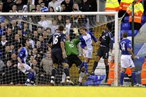Images Dated 12th April 2008: Football - Birmingham City v Everton Barclays Premier League - St Andrews - 12 / 4 / 08 Evertons Joleon Lescott scores