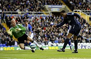 Framed Print : Football - Birmingham City v Everton Barclays Premier League - St Andrews - 12 / 4 / 08 Evertons Joleon Lescott misses in the first half Mandatory Credit: Action Images / Tony O Brien Livepic NO ONLINE / INTERNET USE WITHOUT A LICENCE FROM THE FOO Framed Print : Football - Birmingham City v Everton Barclays Premier League - St Andrews - 12 / 4 / 08 Evertons Joleon Lescott misses in the first half Mandatory Credit: Action Images / Tony O Brien Livepic NO ONLINE / INTERNET USE WITHOUT A LICENCE FROM THE FOO