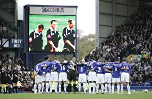 Football - Everton v Aston Villa - FA Barclays Premiership - Goodison Park - 06 / 07 - 11 / 11 / 06 A minute silence before the game Mandatory Credit: Action Images /