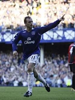 Football - Everton v Blackburn Rovers - FA Barclays Premier League - Goodison Park - 07 / 08 - 25 / 8 / 07 James McFadden celebrates scoring the first goal for Everton Mandatory Credit: Action Images /