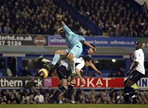 Football - Everton v Bolton Wanderers Barclays Premier League - Goodison Park - 26 / 12 / 07 Phil Neville (not pictured) scores the first goal for Everton Mandatory Credit: Action Images / Matthew Childs Livepic