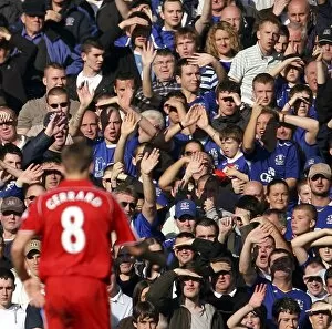 Football - Everton v Liverpool Barclays Premier League - Goodison Park - 20 / 10 / 07 Liverpools Steven Gerrard walks