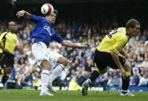 Football - Everton v Manchester City FA Barclays Premiership - Goodison Park - 30 / 9 / 06 James Beattie of Everton in