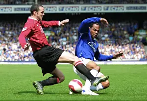 Joleon Lescott Prints: Football - Everton v Manchester United FA Barclays Premiership - Goodison Park - 28 / 4 / 07 Evertons J