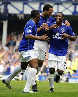 Football - Everton v Newcastle United Barclays Premier League - Goodison Park - 11 / 5 / 08 Evertons Yakubu celebrates scoring his sides first goal Mandatory Credit: Action Images / Keith Williams Livepic NO ONLINE / INTERNET USE WITHOUT A LICENCE FRO