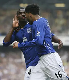 Joleon Lescott Prints: Football - Everton v Portsmouth FA Barclays Premiership - Goodison Park - 5 / 5 / 07 Evertons Joseph Yo