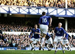 Images Dated 9th February 2008: Football - Everton v Reading - Barclays Premier League - Goodison Park - 07 / 08 - 9 / 2 / 08 Phil Jagielka scores