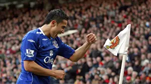 Football - Manchester United v Everton Barclays Premier League - Old Trafford - 23 / 12 / 07 Evertons Tim Cahill celebrates scoring his sides first goal of the match Mandatory Credit: Action Images / Carl Recine Livepic