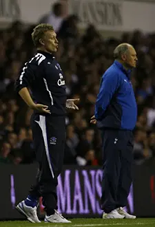 Football - Tottenham Hotspur v Everton - FA Barclays Premier League - White Hart Lane - 07 / 08 - 14 / 8 / 07 Tottenham Hotspur manager Martin Jol and Everton manager David Moyes (L) during the match Mandatory Credit: Action Images /