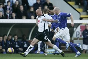 Images Dated 4th November 2006: Fulham v Everton 4 / 11 / 06 Claus Jensen - Fulham in action against Joleon Lescott