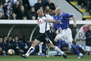 Images Dated 4th November 2006: Fulham v Everton 4 / 11 / 06 Claus Jensen - Fulham in action against Joleon Lescott